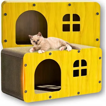 DRAPAK PRO KOČKY DOMEK PELÍŠEK SKRYT, KARTON, KARTONOVÁ HRAČKA , VELKÉ