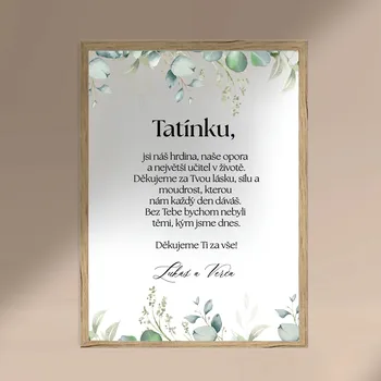 Plakát Plakát TATÍNKU Rozměr plakátu: A4 (21 x 29,7 cm), Rámeček: Bez rámečku