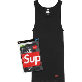 Boxerky Supreme Supreme®/Hanes® Tagless Tank Tops (3 Pack) / Black Barva: Černá, Velikost: L