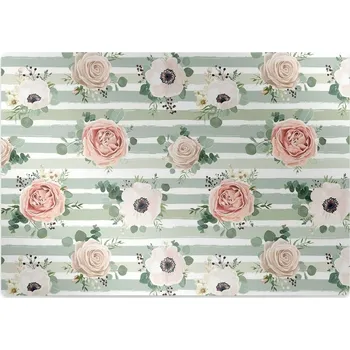 Podložka pod nábytek Podložka pod kancelářskou židli pruhované růže