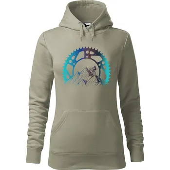 Pánská mikina Dámská mikina Horská jízda Velikost (žena): 2XL, Vyberte barvu: Světlá khaki