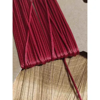 Saténová šňůra Ø1 mm barva bordó