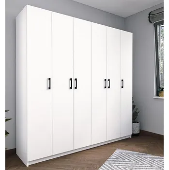 Postel Šatní skříň šestidveřová COBEN 6 barva bílá