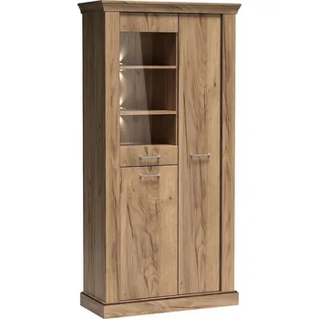 Komoda GOLETA A10 vitrína 3D barva dub kraft zlatý