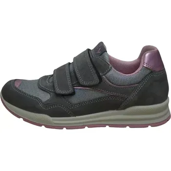 Dětská treková obuv Obuv dívčí IMAC JL24-I3485.21 šedo/růžová (Dívčí kožená obuv)