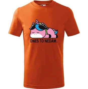 Chlapecké tričko Dětské tričko Dnes to nedám, jednorožec Velikost: 158/12 let, Barva trička: Oranžová
