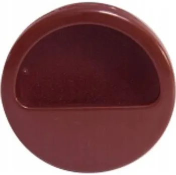 Nábytkové kování Nábytková Úchytka mušle Domino ZAPUŠTĚNÁ hnědá