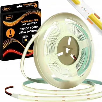 LED páska BERGE LED pásek COB Neon 12V - 528D - 15W/m - IP20 - 1650lm - 1m - neutrální barva