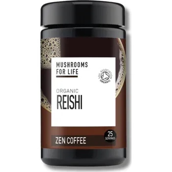 Káva Mushrooms4Life | Bio Zklidňující instantní káva - Reishi Obsah: 80g - 25 dávek funkční káva pro energii, soustředění a klid, bez kávové „třesavky“