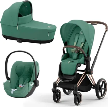 Kočárek CYBEX Platinum Priam Rosegold/Leaf Green+ autosedačka