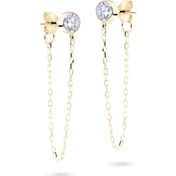 Náušnice ŠPERKY-NM, Zlaté visací řetízkové náušnice 985