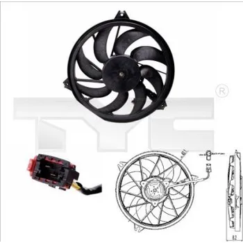 Výparník klimatizace Větrák, kondenzátor klimatizace TYC 826-0005