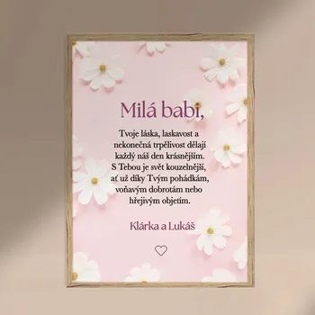 Plakát Plakát MILÁ BABI Rozměr plakátu: A4 (21 x 29,7 cm), Rámeček: Bez rámečku