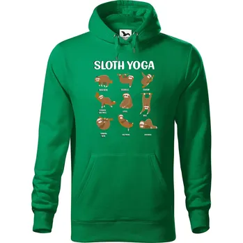 Pánská mikina Pánská mikina s potiskem Sloth yoga Velikost (muž): 3XL, Vyberte barvu: Světlá khaki