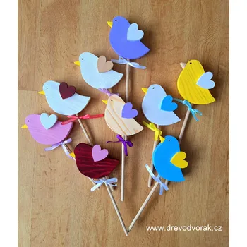 Ptáček malý zápich Barevné provedení: 1ks bílý