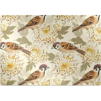 Podložka pod nábytek Podložka pod kancelářskou židli zlaté ptáci