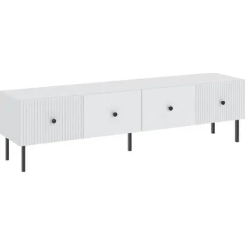 Televizní stolek Televizní stolek 2D ALMONTE bílá/černá