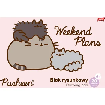 Kreslicí blok A4, 20 listů, Pusheen - Majewski