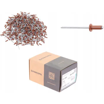 Nýt TRHACÍ NÝTY 4 x 10 RAL 8003 HNĚDÁ 500 kusů NÝT BARVA MEDOVĚ HNĚDÁ