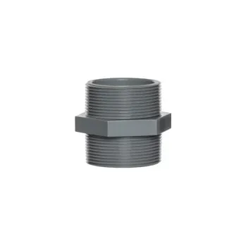 PVC tvarovka - závitová spojka dvojitá 1/2&quot; PVC-U