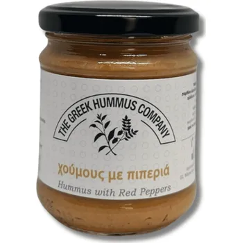 Rostlinná pomazánka Simply Greek | Hummus s červenou paprikou skvélé na pita chléb a zeleninu - 200 g