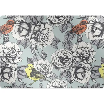 Podložka pod nábytek Podložka pod židli Růže a ptáky