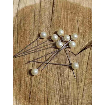 Ozdobné špendlíky délka 50 mm barva krémová světlá