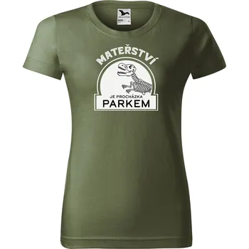 Dámské tričko s potiskem Mateřství Barva trička: Khaki - 09, Velikost: M