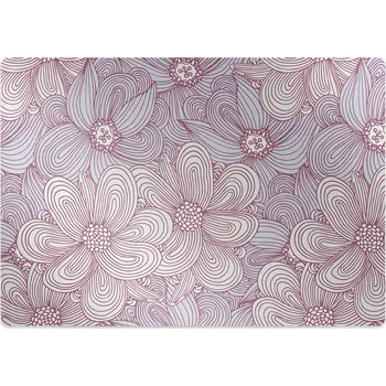 Podložka pod nábytek Podložka pod kancelářskou židli květiny Doodle