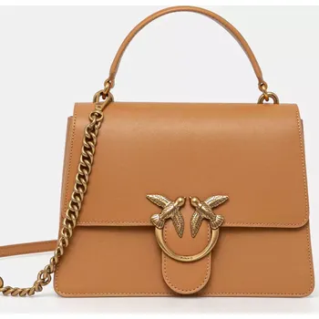 Kabelka Kožená kabelka Pinko hnědá barva, 100066 A0F1 100066.A0F1 82X, vel. ONE SIZE