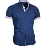 BINDER DE LUXE košile pánská 83312 s krátkým rukávem M tmavě modrá