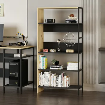 regál DRAMO policový regál, dub Artisan / černá