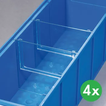 Úložný box Allit Děliče pro plastové boxy ShelfBox, 175 mm, 4 ks