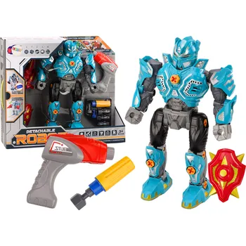 autíčko LEAN Toys Šroubovací robot zbraň vrtačka šroubovák světla zvuk tyrkysová