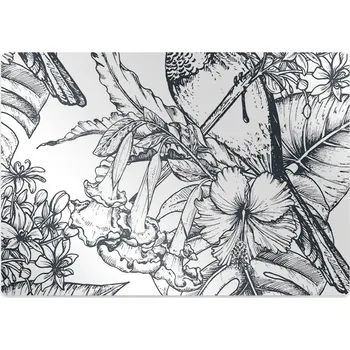 Podložka pod nábytek Ochranná podložka pod židli tažené ptáci