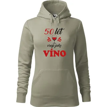 Pánská mikina Dámská mikina Zraji jako víno Velikost (žena): XS, Vyberte barvu: Světlá khaki