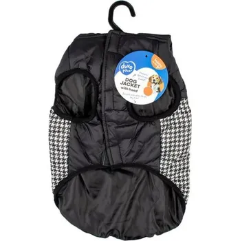 Obleček pro psa Duvo+ zimní bunda s kapucí pro psy XL 70cm pepita