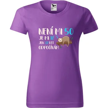 Dámské tričko DOBRÝ TRIKO Dámské narozeninové tričko 32 let odpočívám Barva: Fialová, Velikost: XL