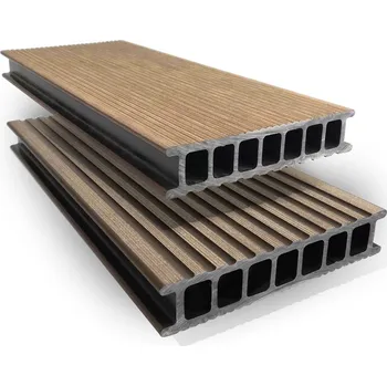 Terasové prkno Deceuninck Prkno terasové dřevoplastové Twinson Terrace , vlašský ořech (28 x 140 x 4500mm)