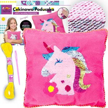 kreativní sada KREATIVNÍ CEKINOVÝ POLŠTÁŘ - SADA K ŠITÍ