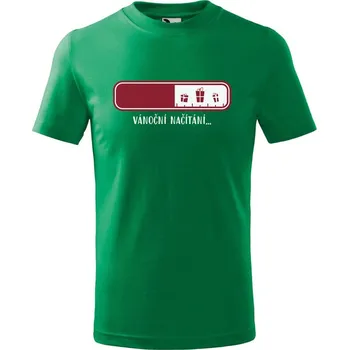 Chlapecké tričko Dětské tričko Načítání vánoc Velikost: 158/12 let, Barva trička: Středně zelená