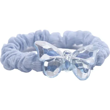 Látková gumička s motýlem Barva: modro-fialová