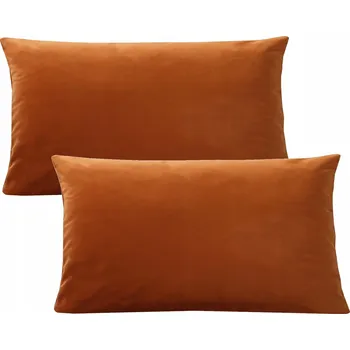 Polštář Dekorační Polštář ze sametu, BARVA REZAVÁ, 60x40 cm