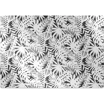 Podložka pod nábytek Podložka pod židli Černé a bílé listy