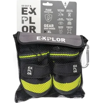 Obleček pro psa Duvo+ Boty pro psy s reflexní páskou XL 8,3x10,2cm 4ks černé