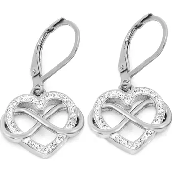 Náušnice BRUNOshop.cz Visací náušnice NEKONEČNÁ LÁSKA s kamínky