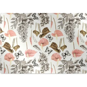 Podložka pod nábytek Podložka pod kolečkovou židli Květiny a motýli