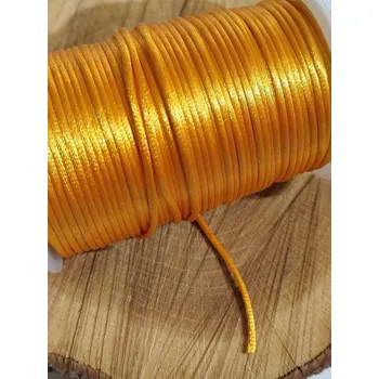 Saténová šňůra Ø2 mm barva oranžová