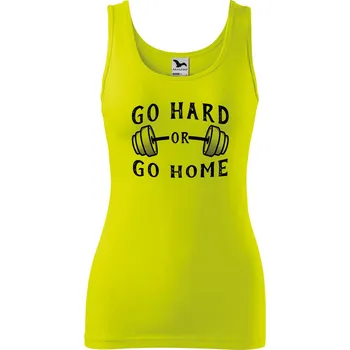 Dámské tílko s potiskem Go hard Velikost: M, Barva: Limetková