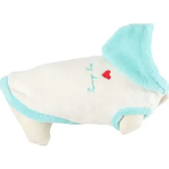 Obleček pro psa Zolux Plyšový svetr s kapucí pro psy 40cm barva krémová